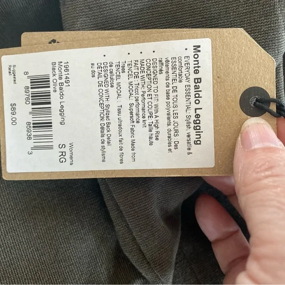 Prana Monte Baldo Olive Knit Leggings - Picture 9 of 9